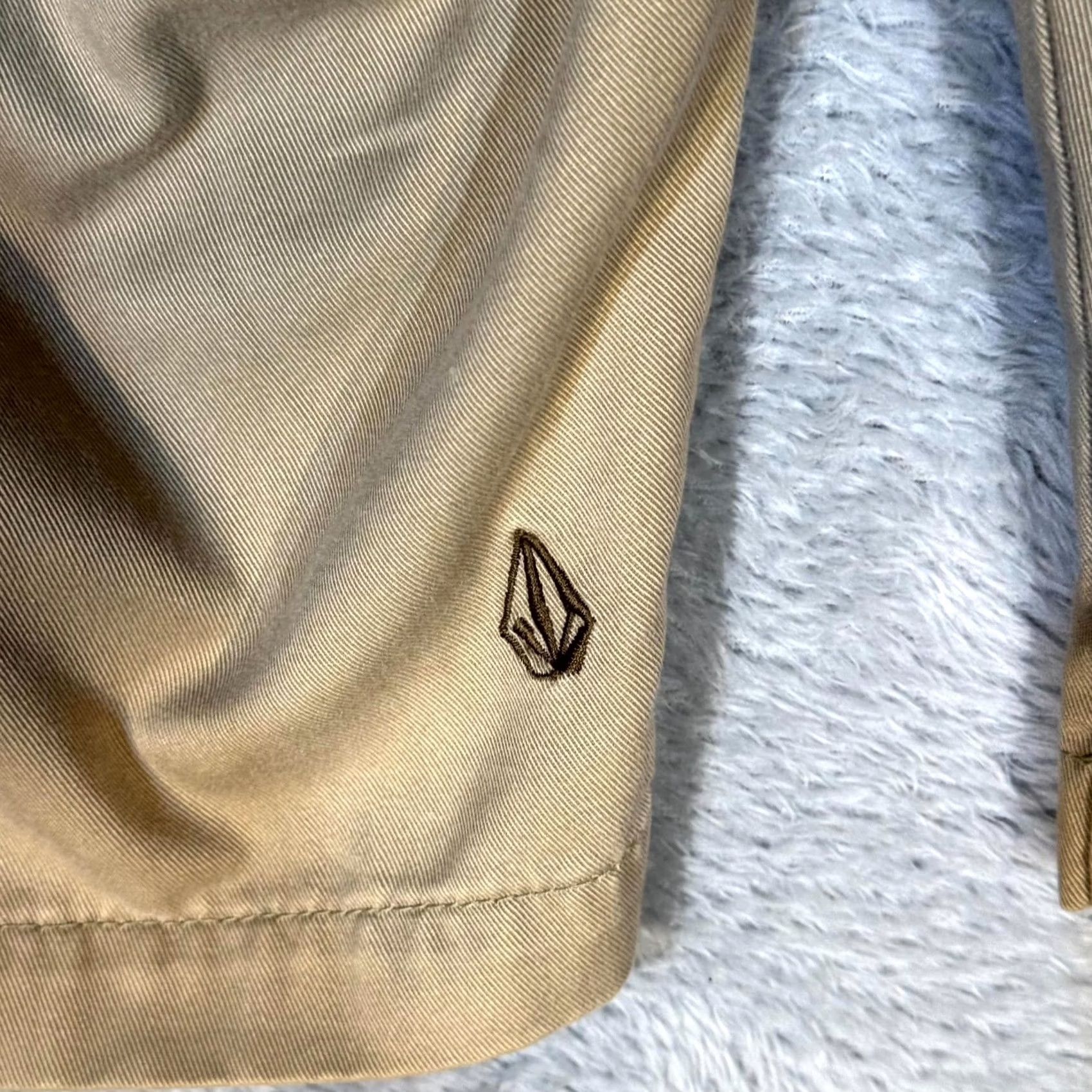 Volcom Volcom Chino Shorts Mens 38 Tan Flat Front Slash Pocket Casual Summer Comfort Size US 38 / EU 54 - 4 Thumbnail