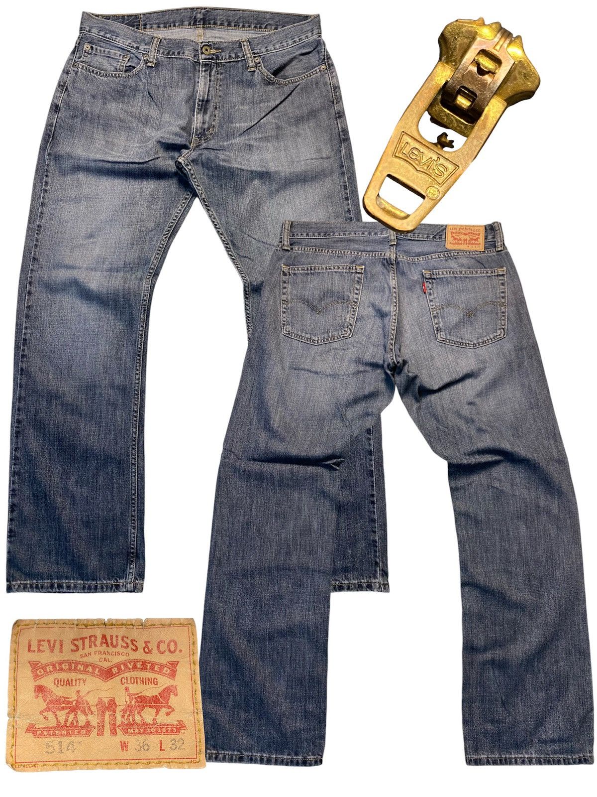 Levi's Vintage Black Levis 514 Jeans Size US 37 - 1 Thumbnail