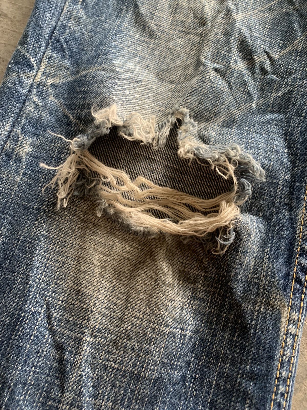 flare vintage y2k embroidery japanese denim red pepper