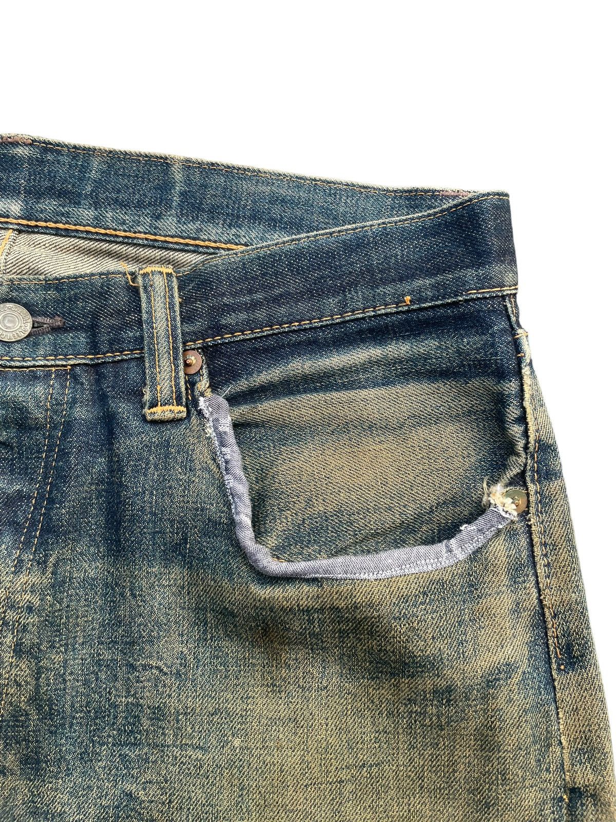 Japanese Brand × Vintage Vintage Gleem Selvedge Distresed Denim Size US 34 / EU 50 - 9 Thumbnail