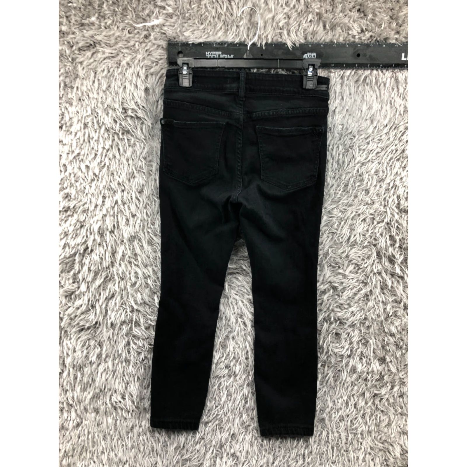Anthropologie Pilcro and The Letterpress Jeans Size 27 Womens Black Dark Wash High Rise Skinny Denim 5-Pocket Size 27" / US 4 / IT 40 - 5 Thumbnail