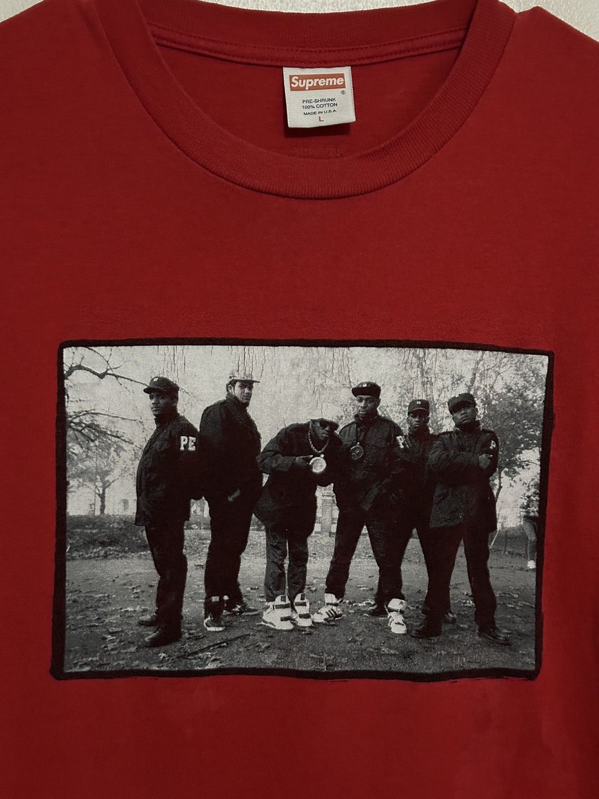 Public Enemy × Supreme Supreme Public Enemy David Corio Photo Tee Size US L / EU 52-54 / 3 - 2 Thumbnail