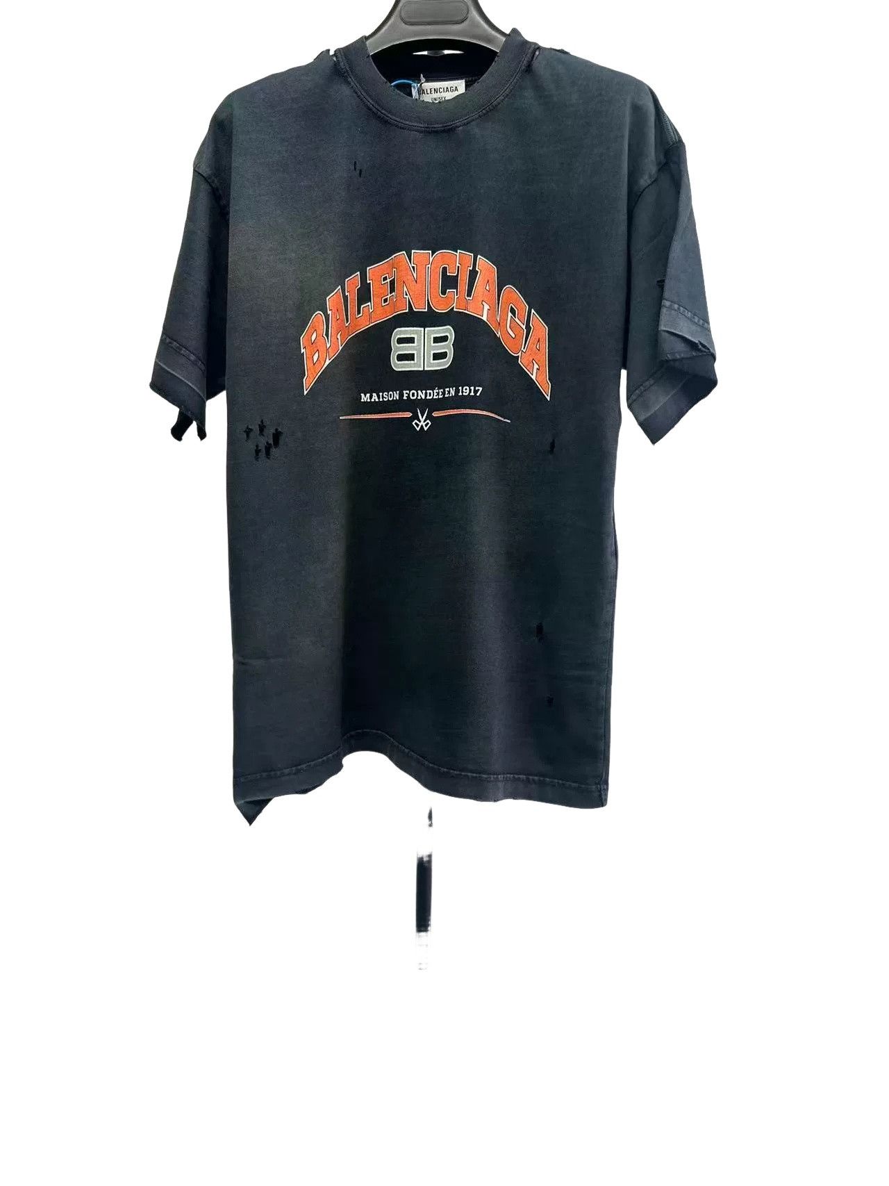 Balenciaga DESTROYED FLATGROUND T-SHIRT | Grailed
