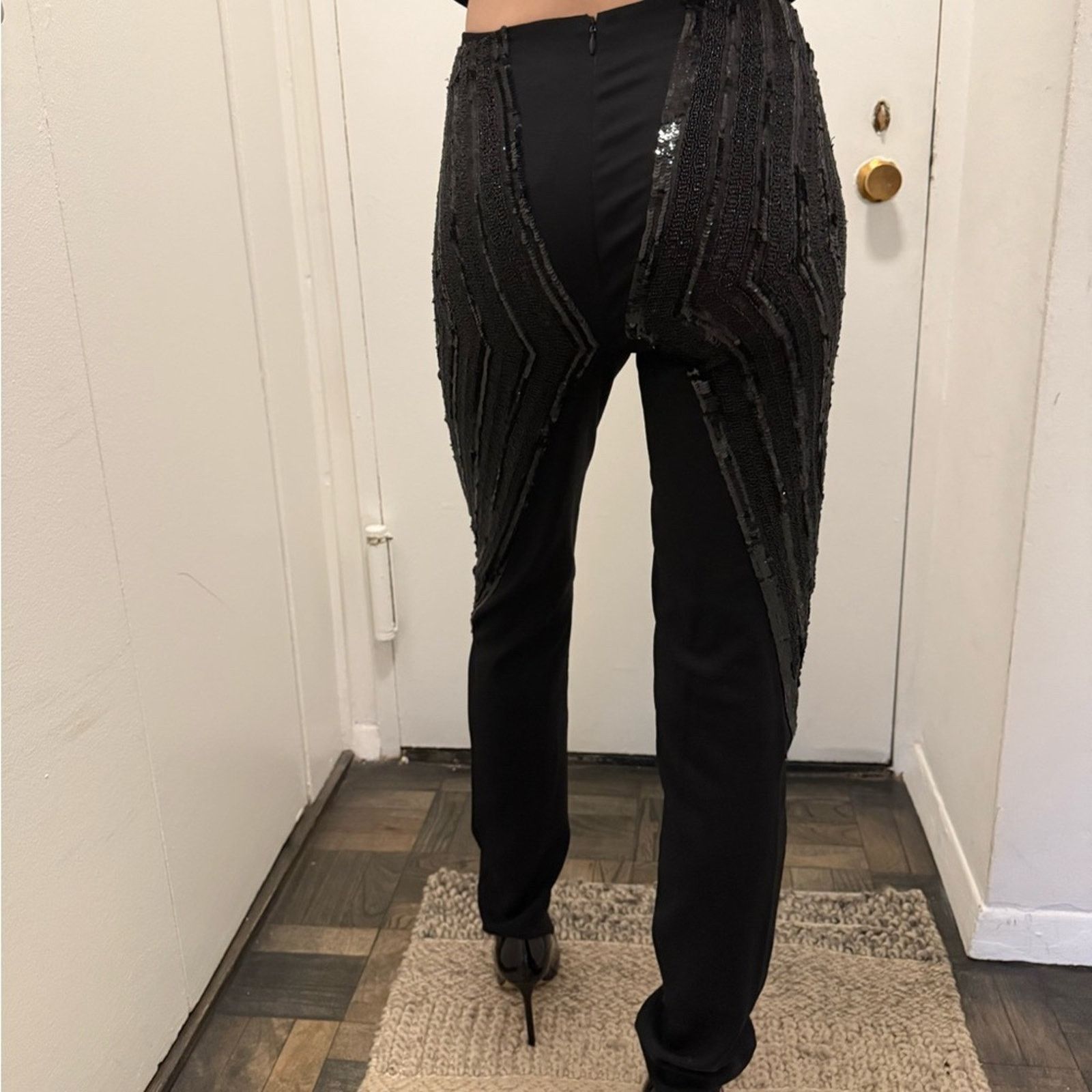 La Perla La Perla Elegant Black Sequin and beaded Embellished Pants Size 27" / US 4 / IT 40 - 11 Thumbnail