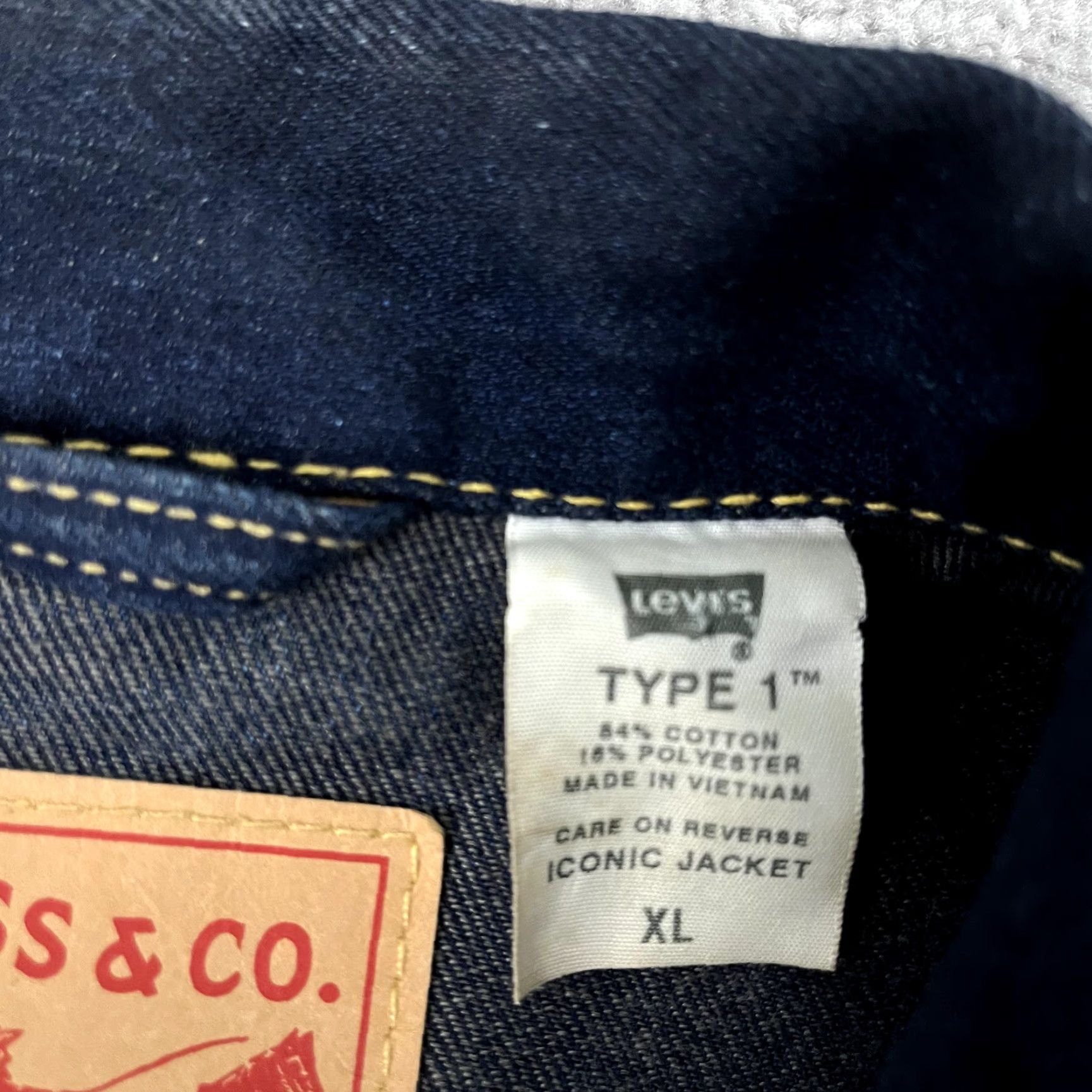 Levi's LEVIS Iconic Jacket XL Blue Denim Trucker Western Rodeo Jean Type 1 Y2K Mens Size US 36 / EU 52 - 5 Thumbnail