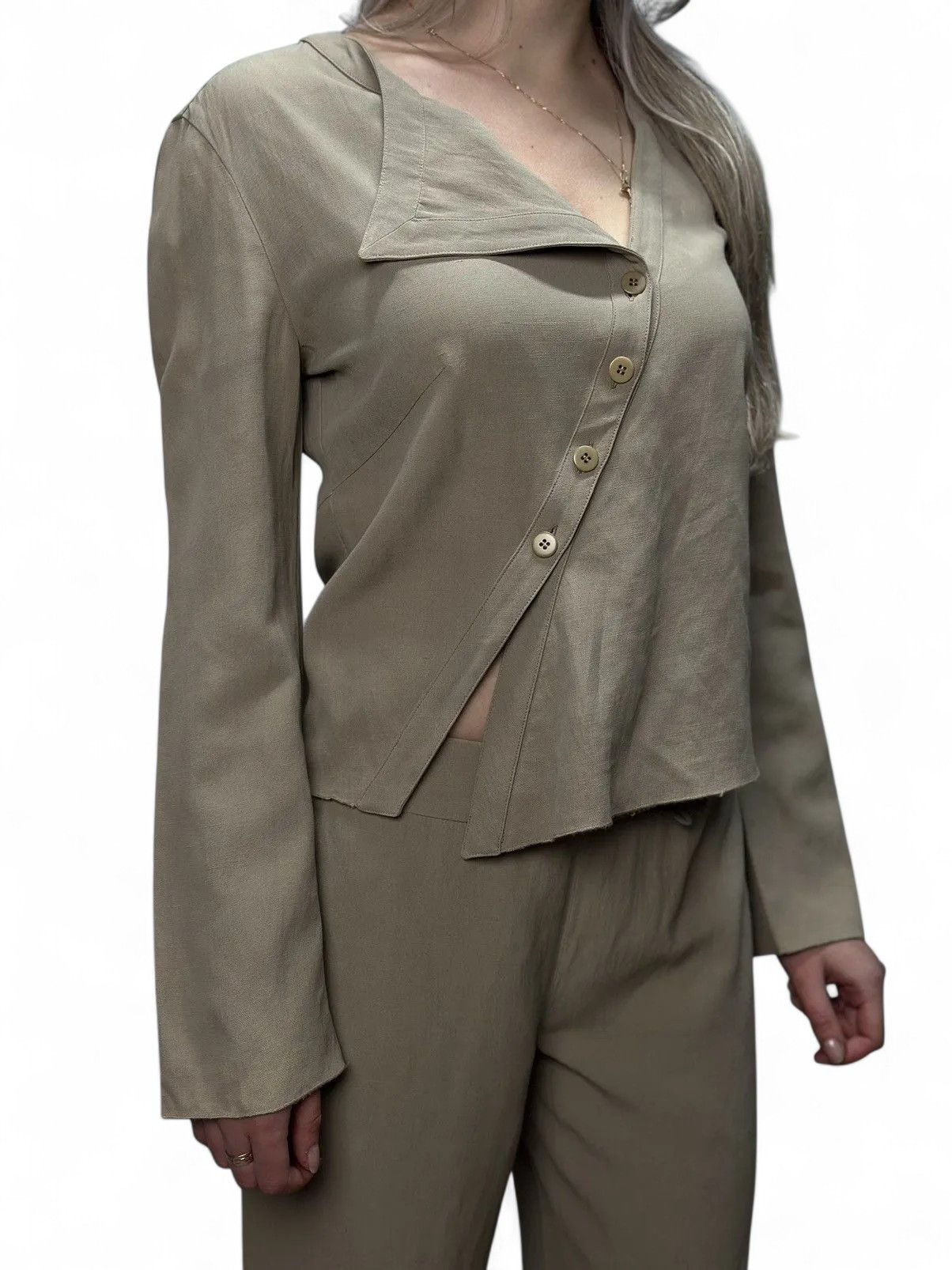 Armani Vintage Armani Beige Linen Two-Piece Minimalist Japan Style Size 28" / US 6 / IT 42 - 1 Thumbnail
