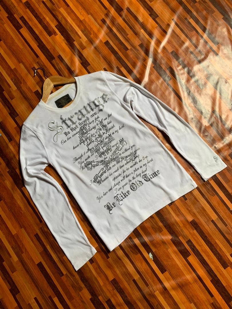 Affliction e31 Strange World Punk Revel Art Quotes Poem Long Sleeves Size US M / EU 48-50 / 2 - 2 Thumbnail