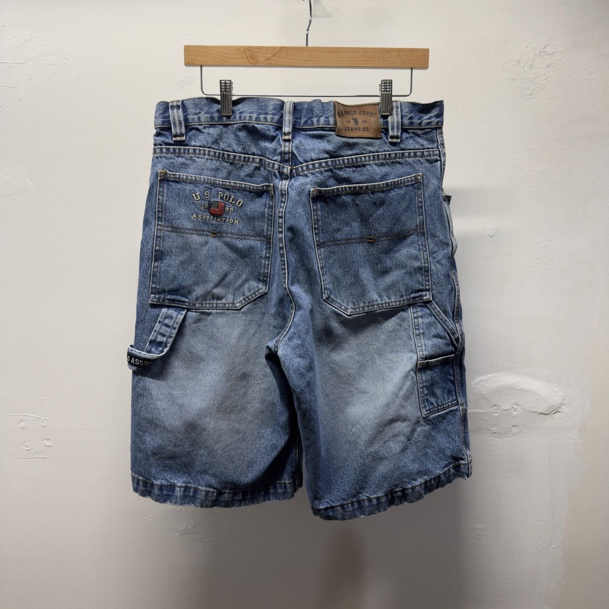 Vintage Faded Thrashed Distressed Denim Shorts Jorts ERD Grunge Size US 32 / EU 48 - 2 Thumbnail