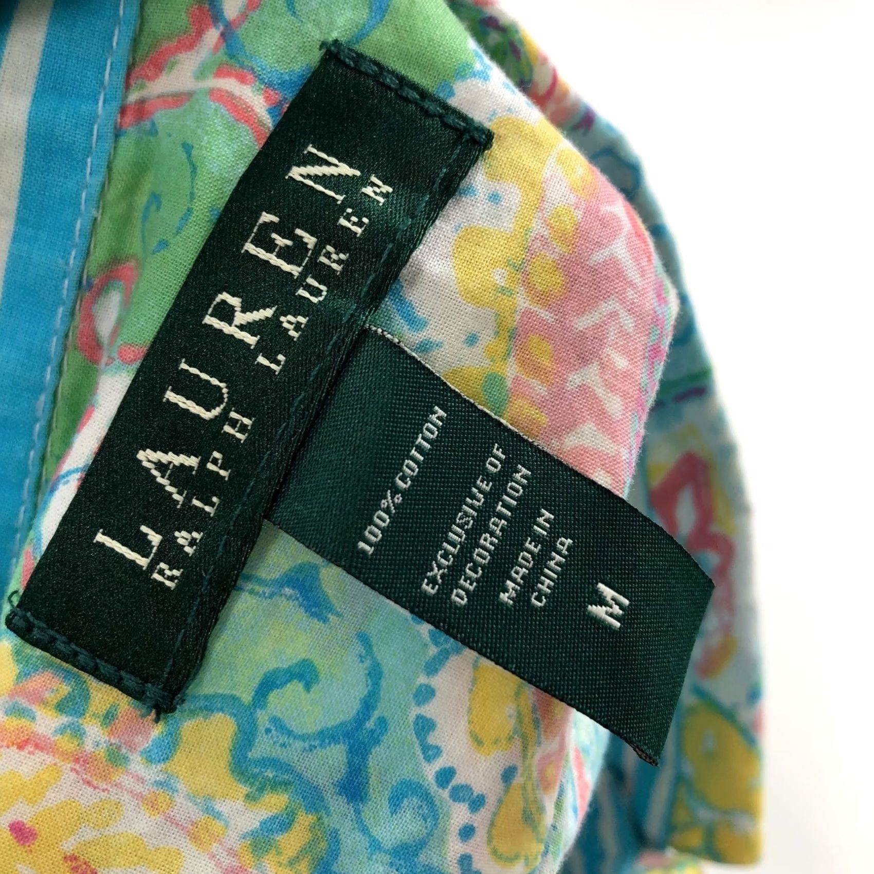Ralph Lauren Lauren Ralph Lauren Shirt Paisley 3/4 Sleeve Button-Up Casual Cotton M Womens Size M / US 6-8 / IT 42-44 - 8 Thumbnail