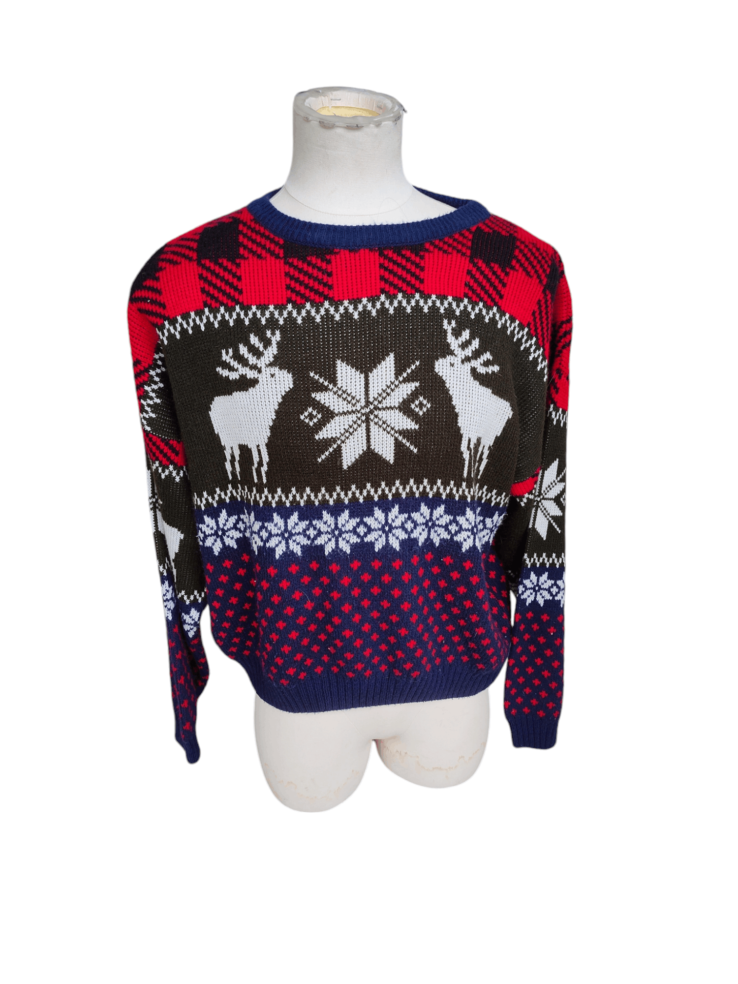 Vintage Vintage 90s Fair Isle Christmas Sweater Falls Creek Large Size US L / EU 52-54 / 3 - 4 Thumbnail