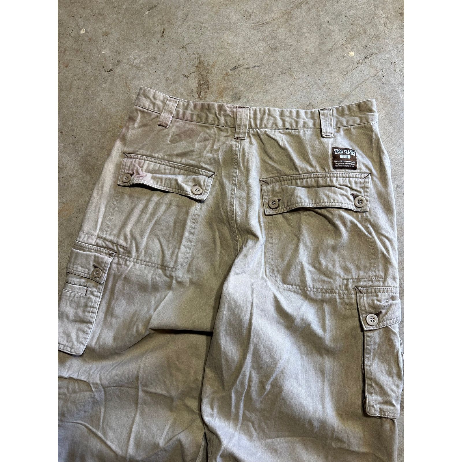 Vintage Vintage Paco Jeans Baggy Wide Leg Y2K Khaki Pants 32x30 Size US 32 / EU 48 - 4 Thumbnail