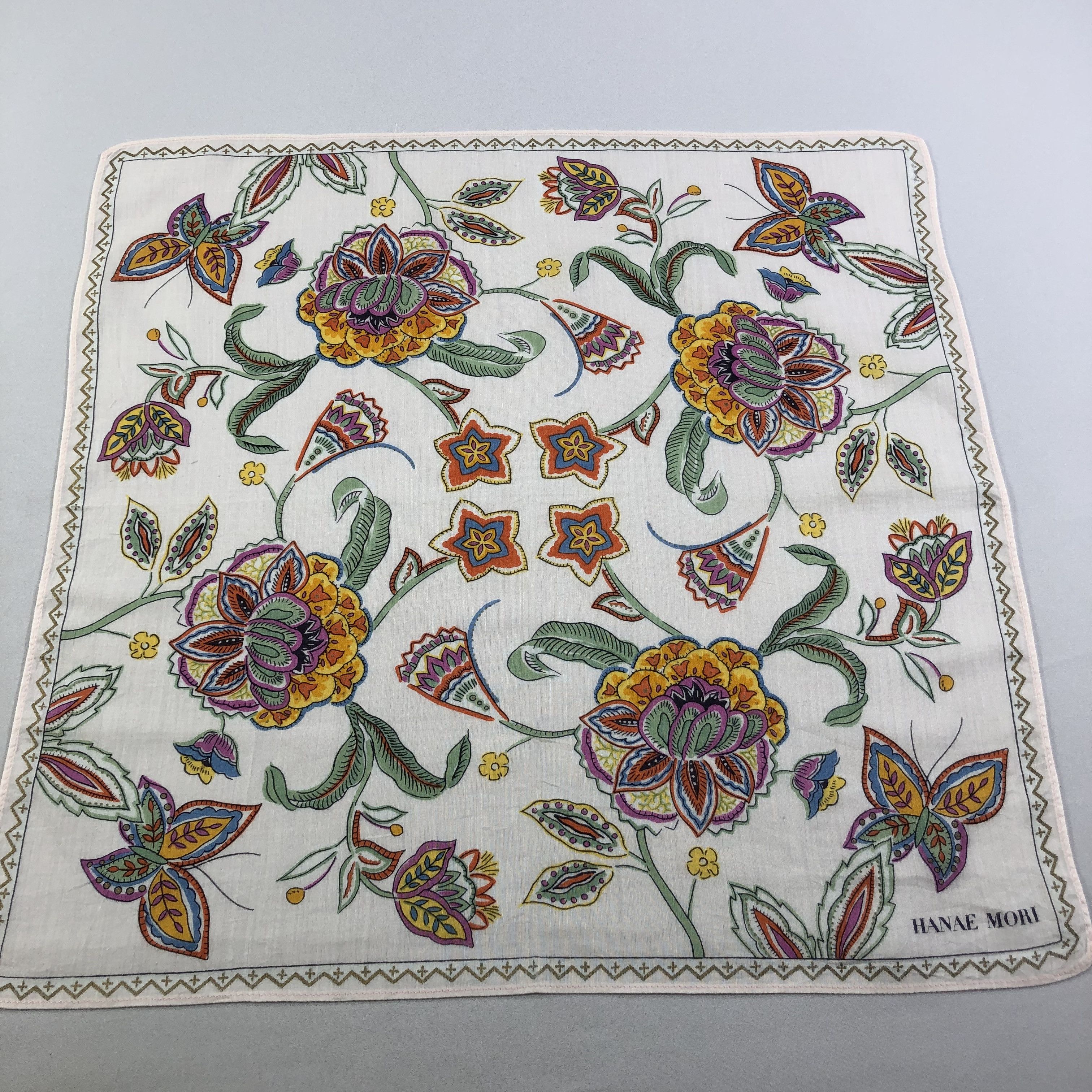 Hanae Mori Hanae Mori Handkerchief Neckerchief Bandana H1704 Size ONE SIZE - 1 Thumbnail
