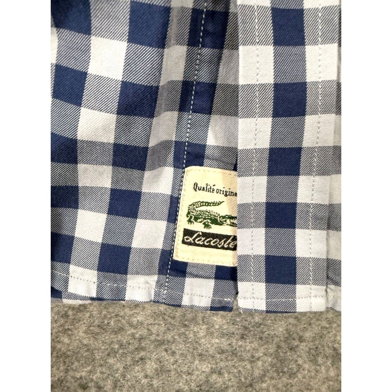 Lacoste Lacoste Shirt Mens Medium 42 Blue White Checked Modern Fit Button-Up Long Sleeve Size US M / EU 48-50 / 2 - 5 Thumbnail