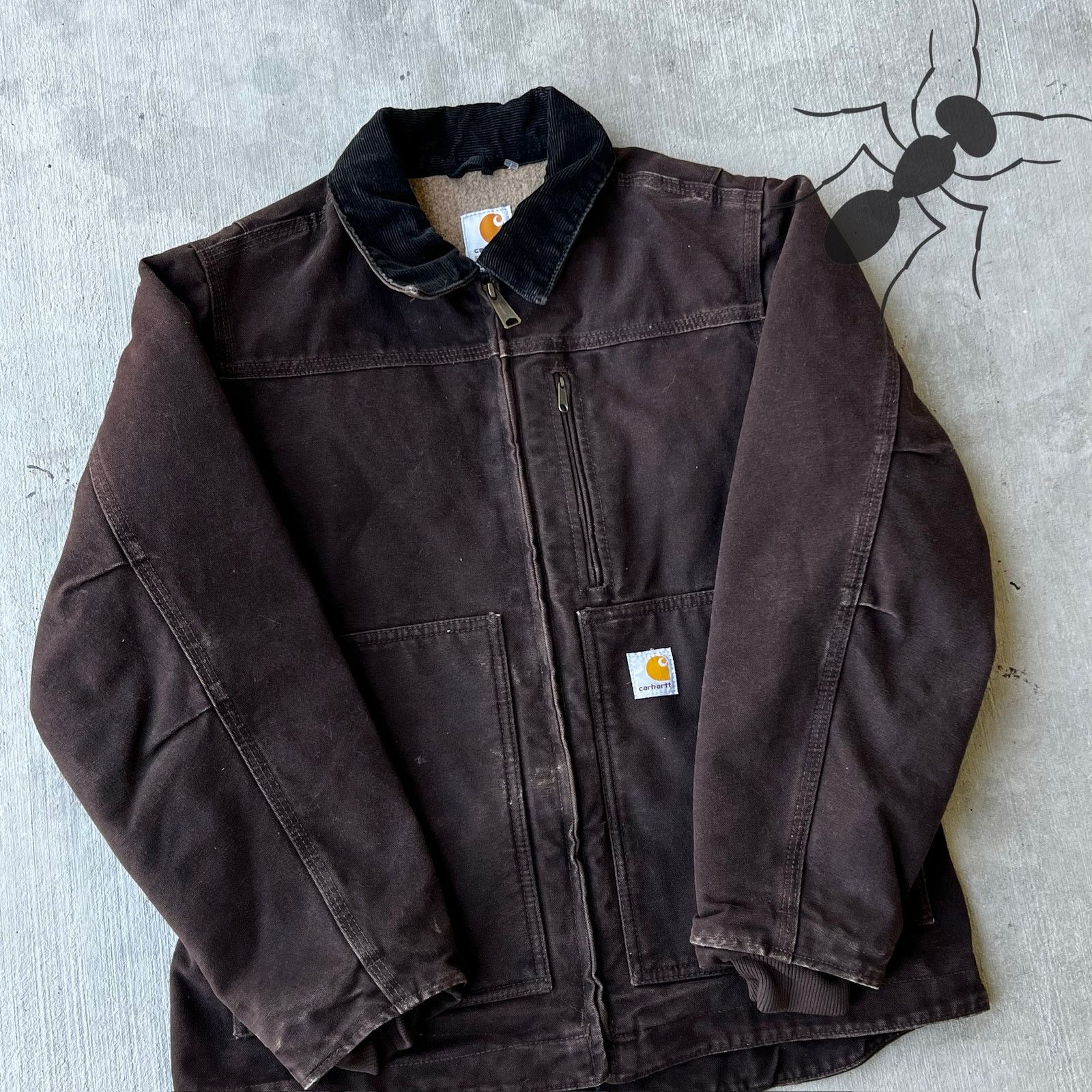 Carhartt × Vintage Carhartt WOMENS WC061 DKB brown work wear jacket Size US S / EU 44-46 / 1 - 2 Thumbnail