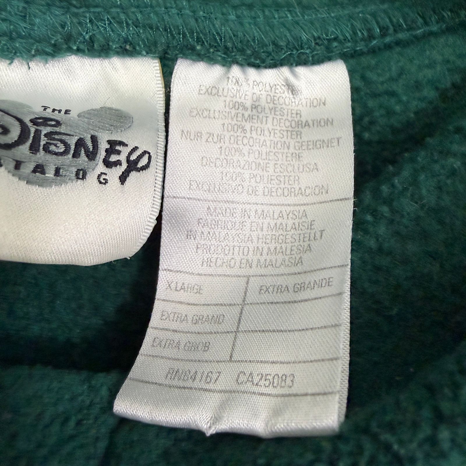 Vintage Vintage Disney Tigger Hoodie XL Green Pullover Fleece 90s Size US XL / EU 56 / 4 - 5 Thumbnail