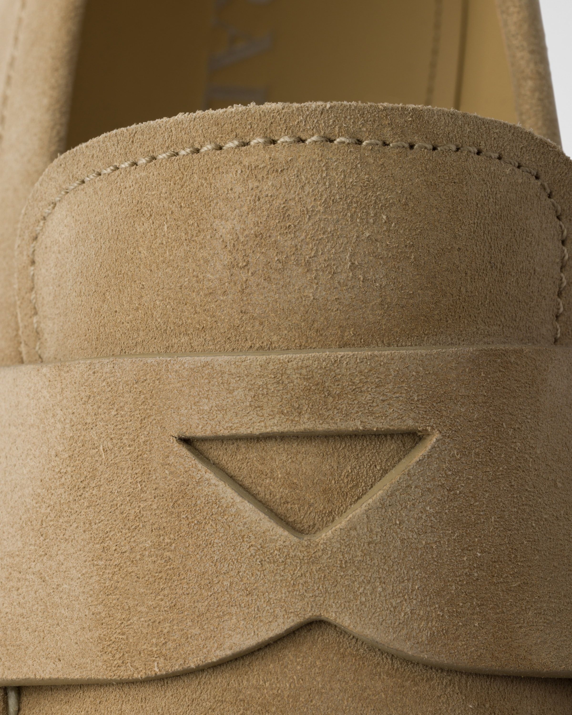 Prada o1bcso1str1025 Bleached Suede Loafers in Beige Size US 9 / EU 42 - 6 Thumbnail