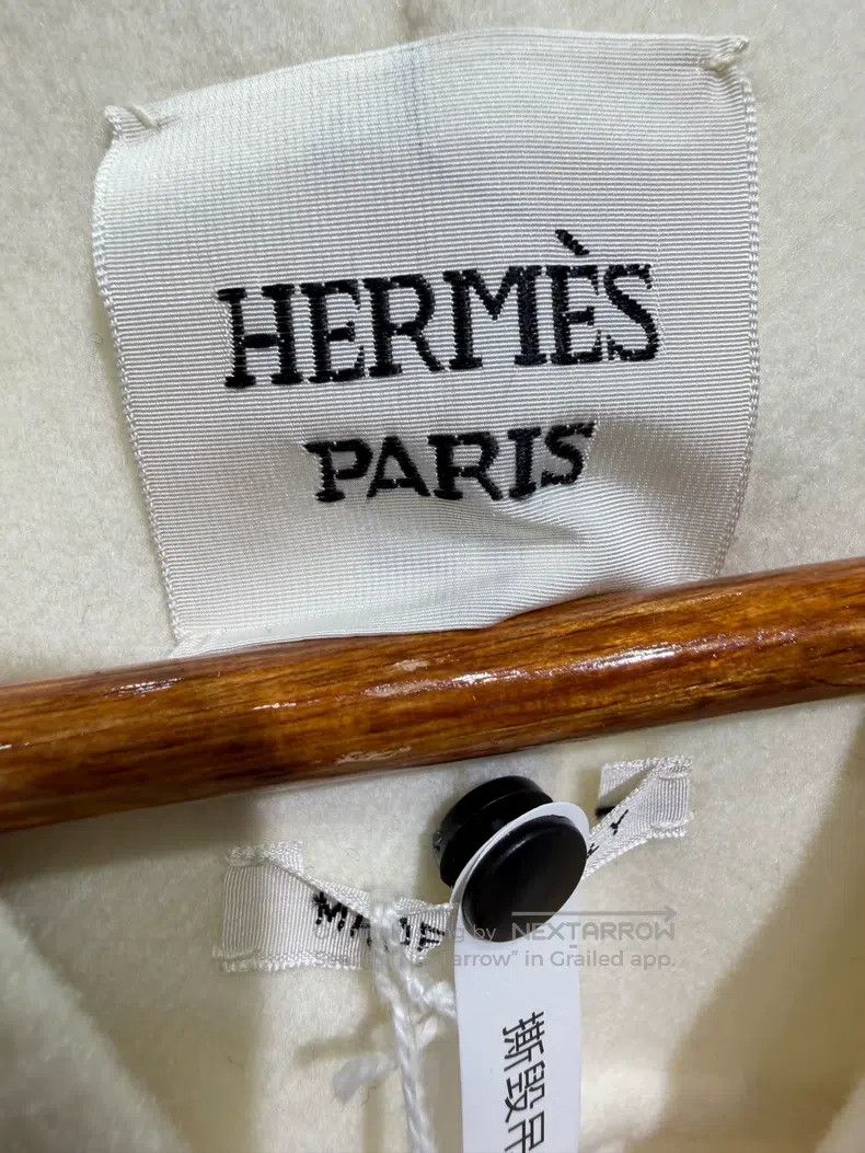 Hermes Hermes Ivory double-breasted cashmere coat Size XXS / US 00 / IT 34 - 3 Thumbnail