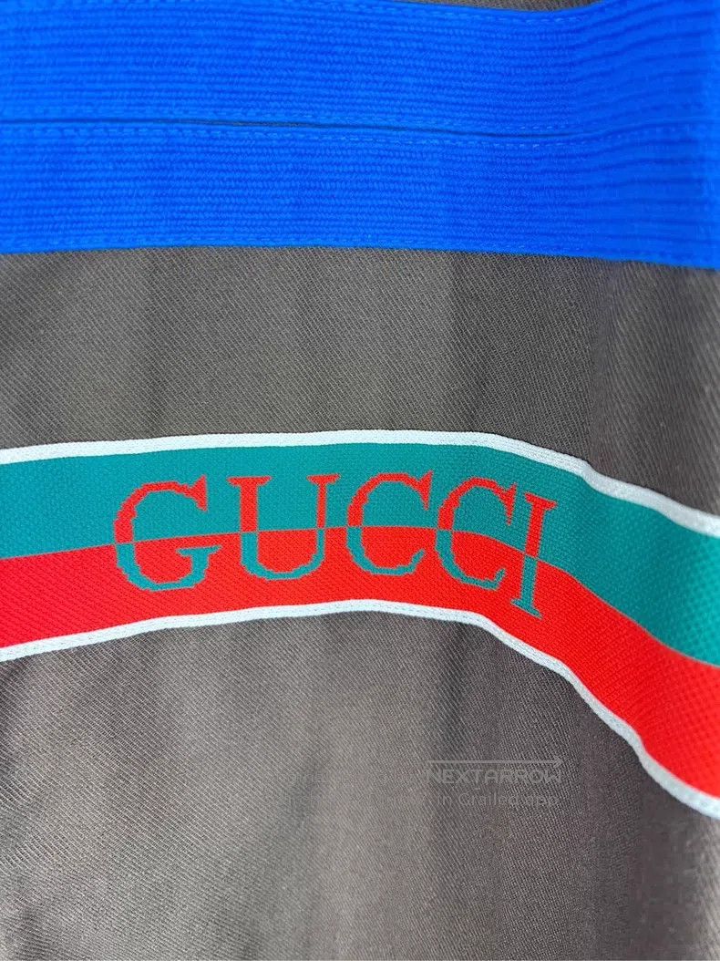 Gucci Gucci Brown colour stripe workwear jacket Size US S / EU 44-46 / 1 - 3 Thumbnail