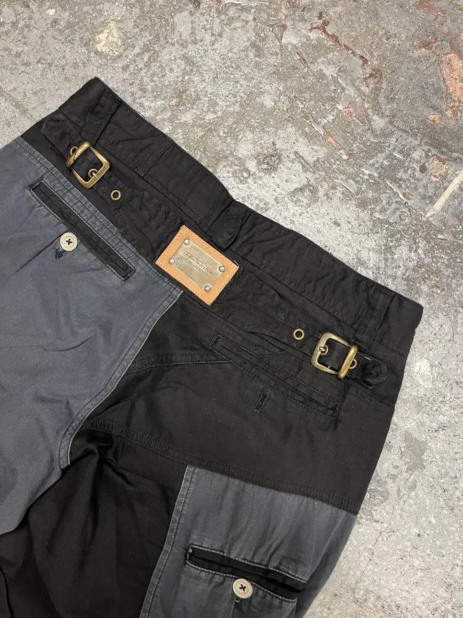 Vintage AW2007 Dolce & Gabbana Multi Pockets Cargo Black & Grey Pants Size US 32 / EU 48 - 8 Thumbnail