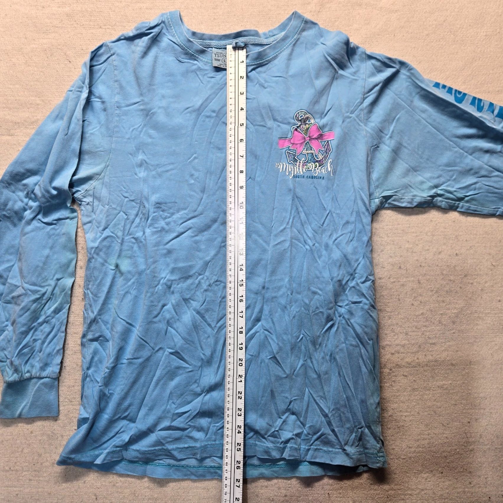 Vintage VINTAGE Myrtle Beach Beach South Carolina SC T-Shirt Tee Shirt Adult Men's Size L Large Blue Shirt Beach 90s Football Womens Mens Girls Size US L / EU 52-54 / 3 - 7 Thumbnail