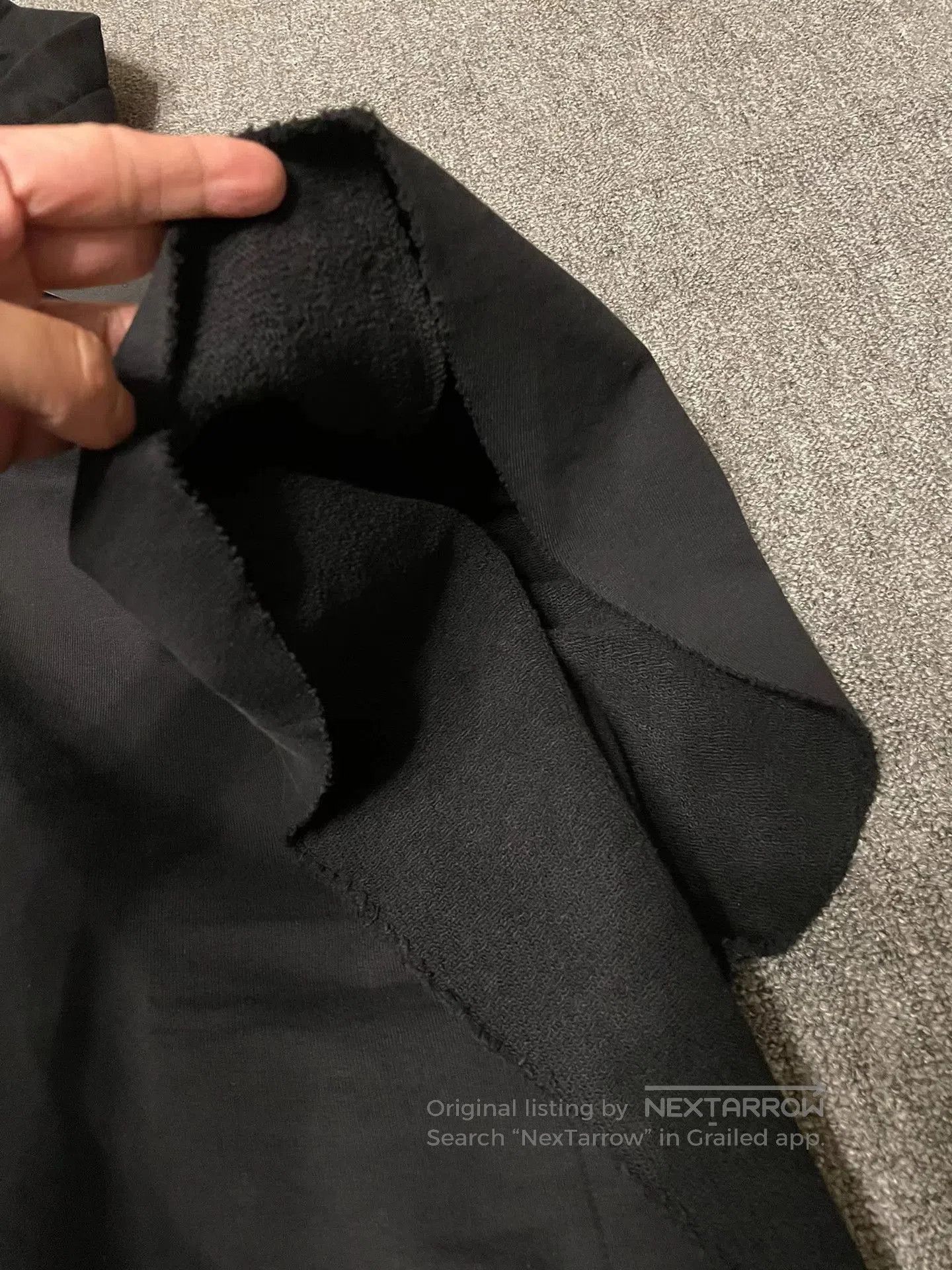 MM6 Black Oversized Hoodie with Fringed Hem. Size US M / EU 48-50 / 2 - 9 Thumbnail