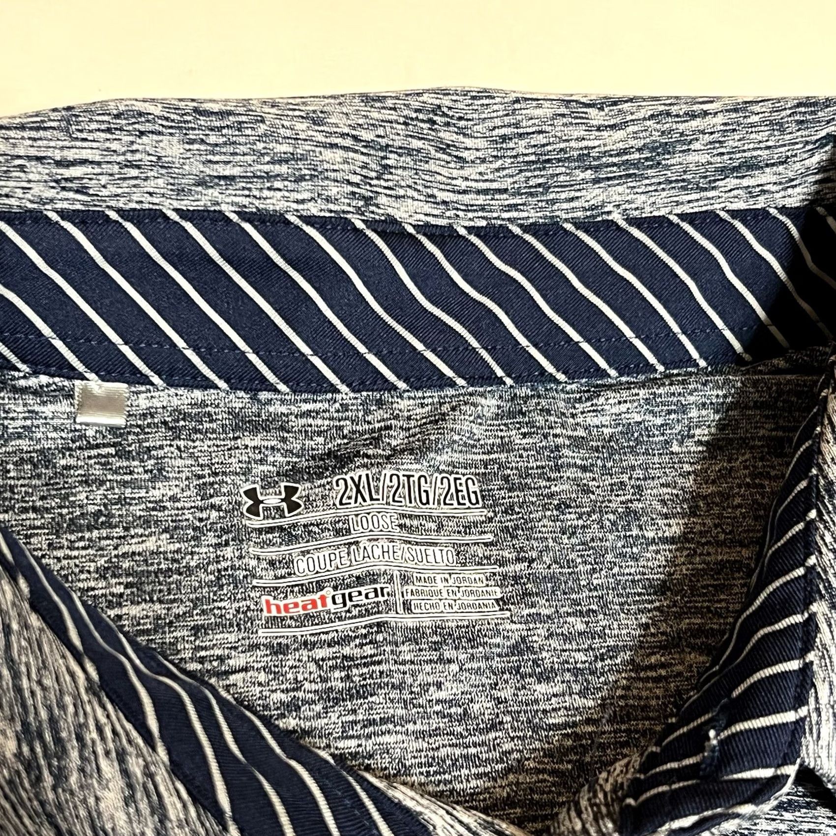 Under Armour Under Armour The Play Off Polo Shirt Mens 2XL Short Sleeve Heathered Blue Golf Logo Shirt Size US XXL / EU 58 / 5 - 7 Thumbnail