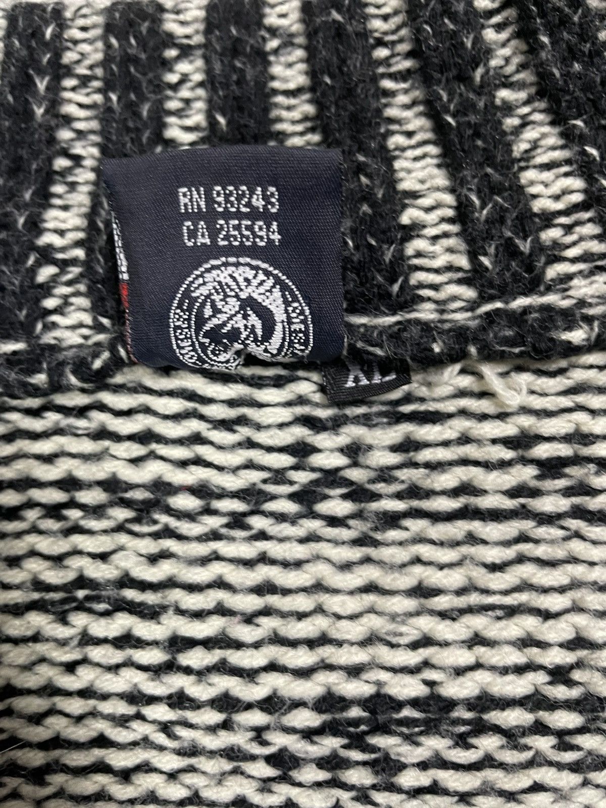 Diesel Diesel zip sweater black vintage black white grey Size US XL / EU 56 / 4 - 6 Thumbnail