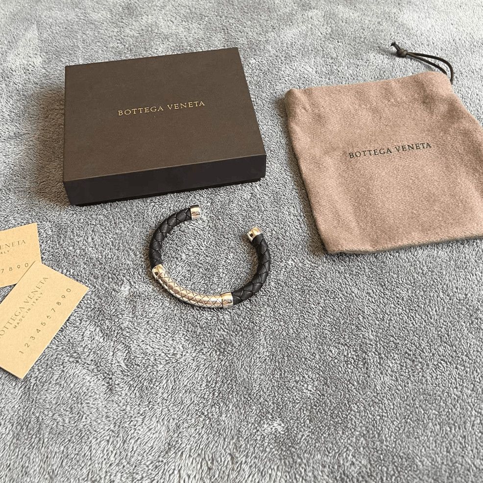 Other Bottega Veneta Leather Woven Joint Silver Bracelet-2508 Size ONE SIZE - 2 Thumbnail