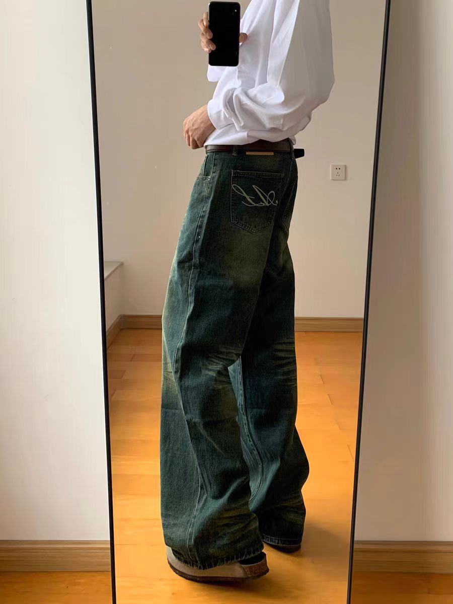 Japanese Brand × Jean Vintage wide leg washed and distressed baggy jeans Size US 34 / EU 50 - 4 Thumbnail