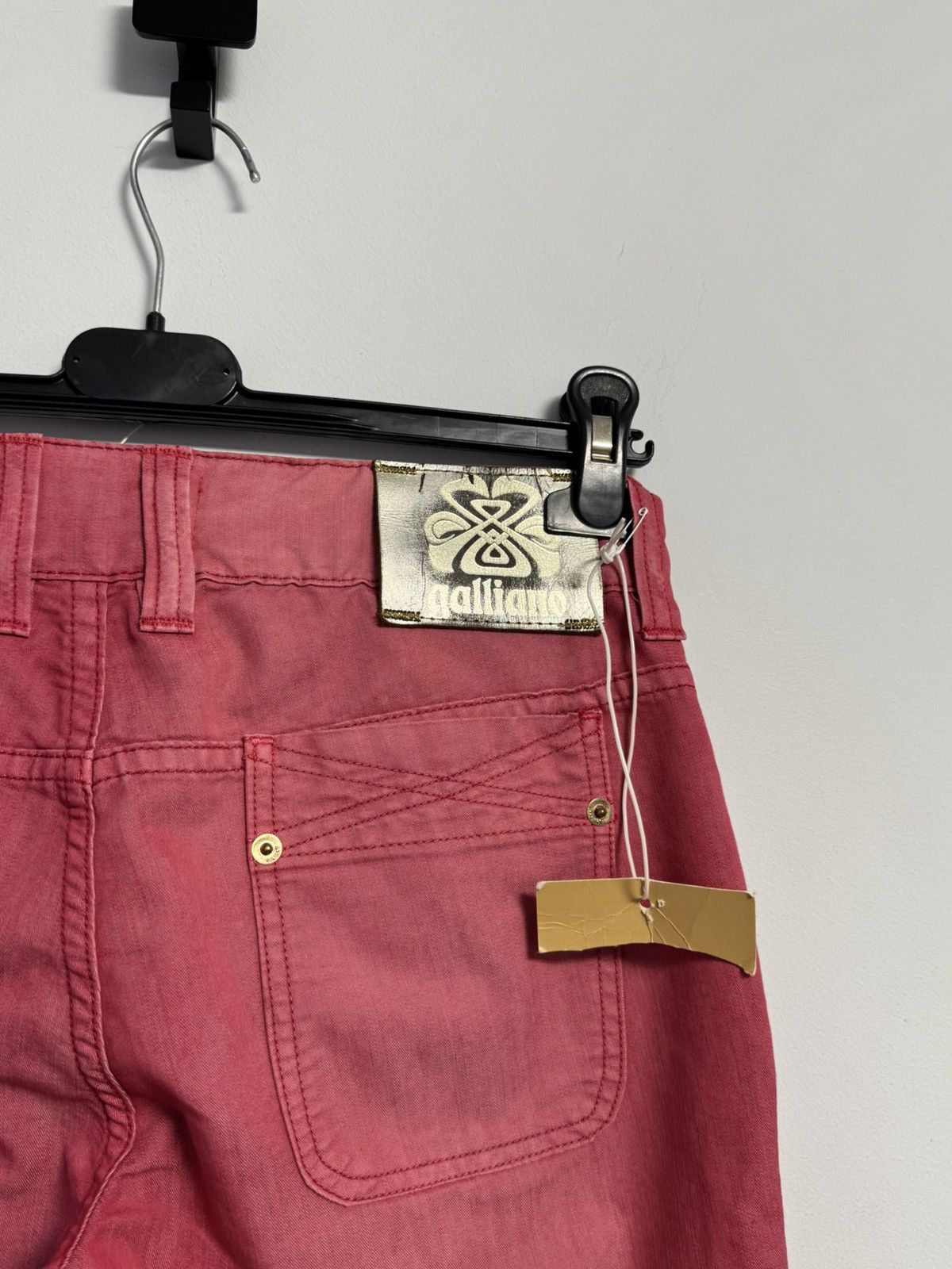 John Galliano NEW Galliano 3/4 cropped pants trousers pink size 26 40 Size 26" / US 2 / IT 38 - 12 Thumbnail
