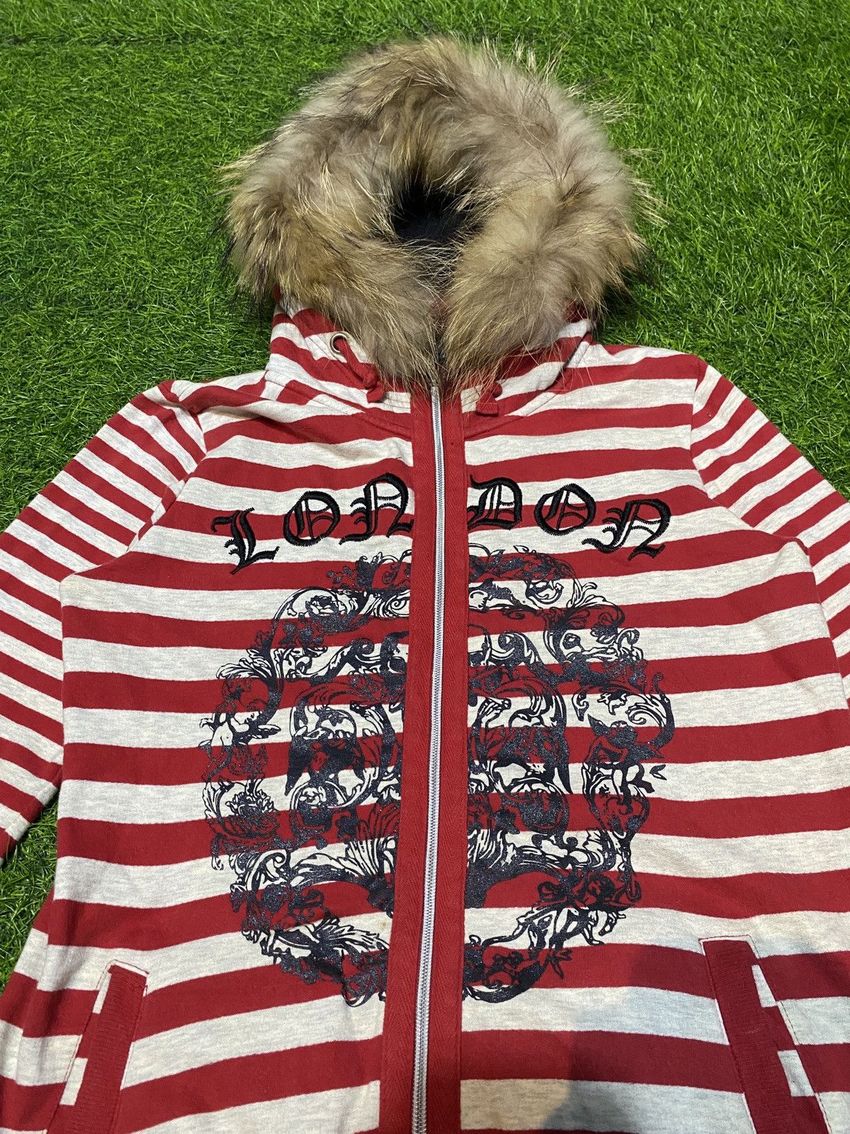 Beauty Beast × If Six Was Nine × Le Grande Bleu (L.G.B.) CRUX FUR HOODIE STRIPE IFSIX LGB STYLE ❤️‍🔥 Size US M / EU 48-50 / 2 - 3 Thumbnail