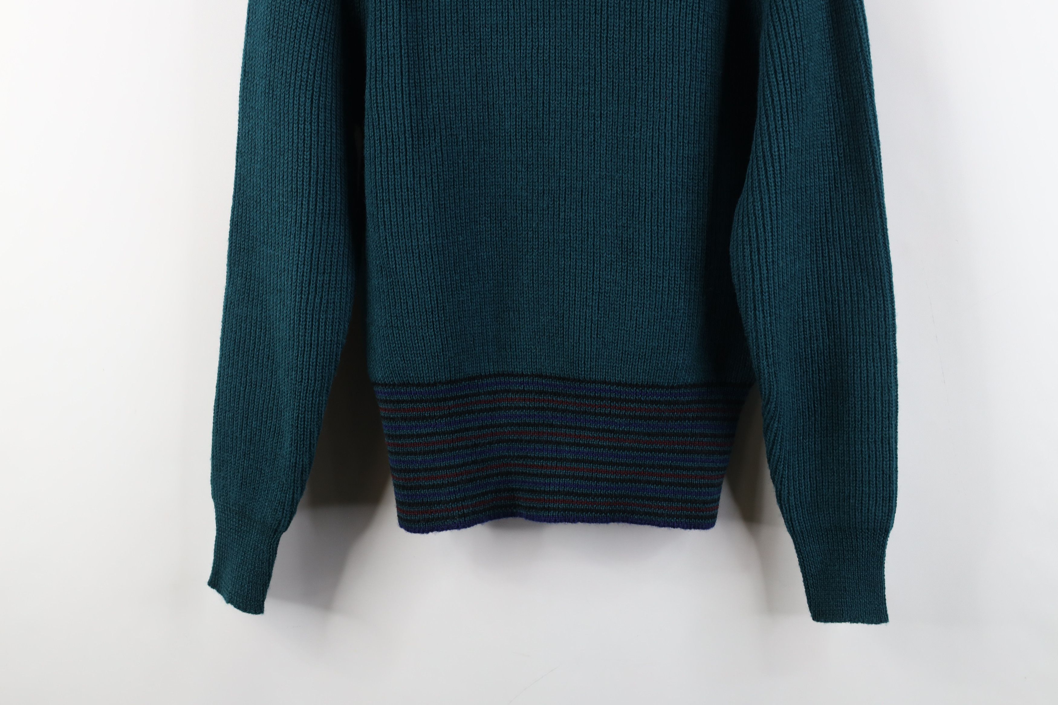 Vintage Vintage 80s 90s Mid Mod Wool Ribbed Knit Turtleneck Sweater Size M / US 6-8 / IT 42-44 - 3 Thumbnail