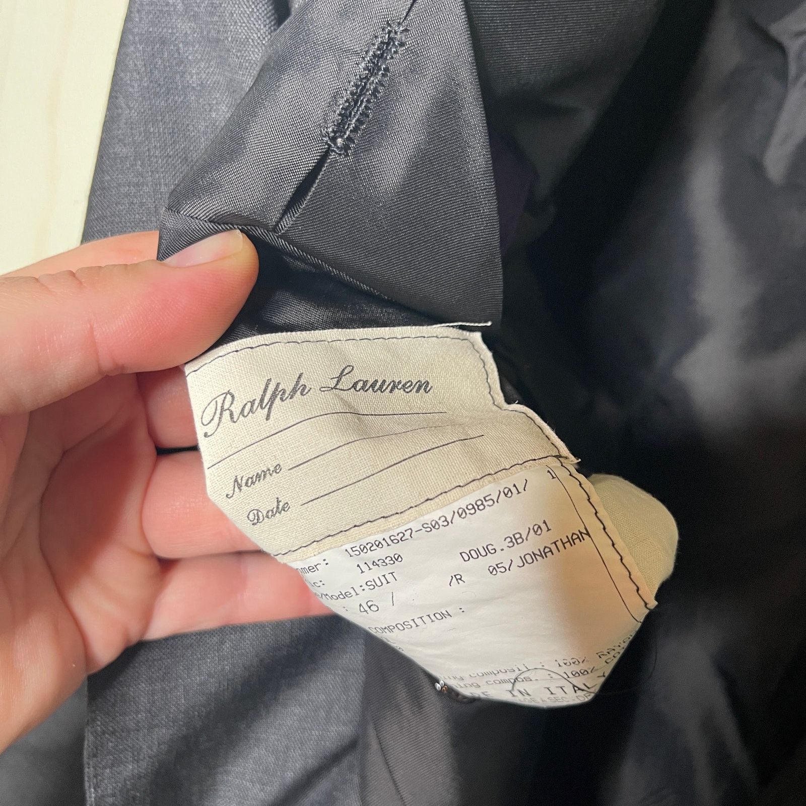 Ralph Lauren Purple Label grey 100% wool Blazer 46R