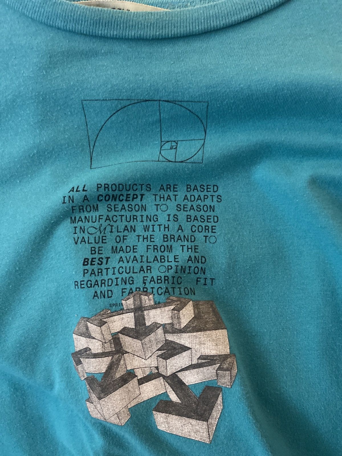 Off-White Off-White™ Turquoise Graphic Arrows Long Sleeve – Size L Size US L / EU 52-54 / 3 - 5 Thumbnail