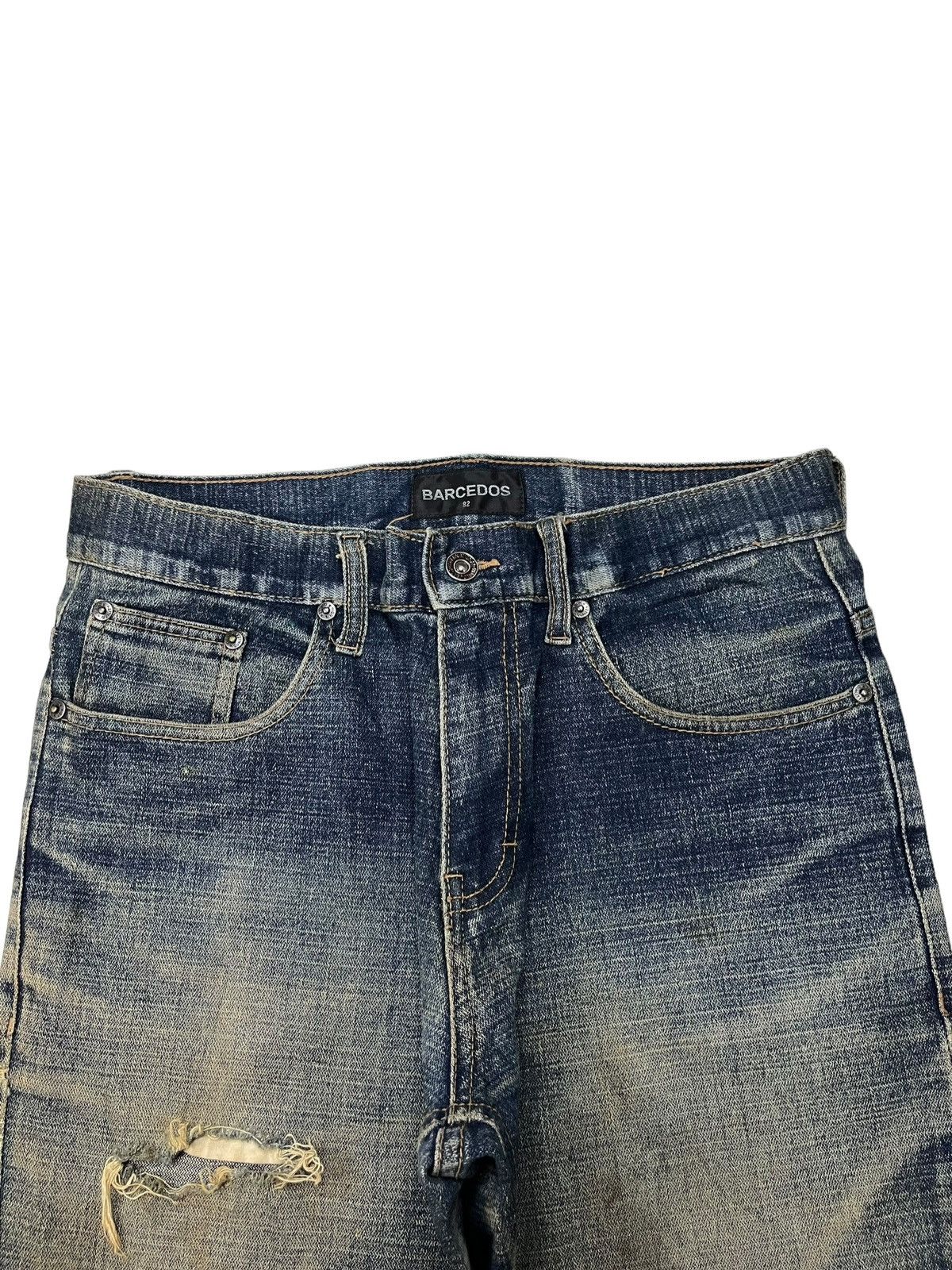 Japanese Brand Vintage Japanese Brand Sick Mud Wash Distressed Loose Jeans Size US 31 - 4 Thumbnail