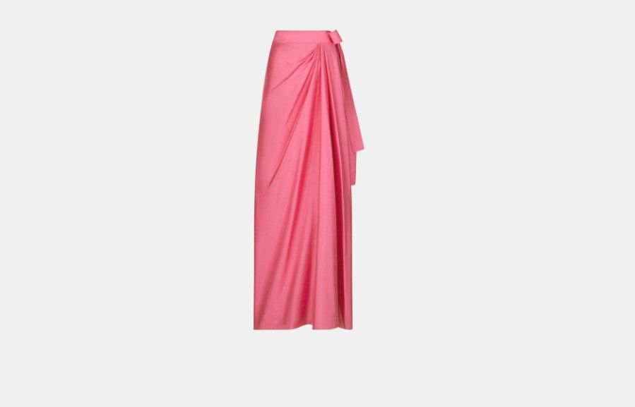 Dior o1w1db10824 Long Wrap Skirt in Pink Size 26" / US 2 / IT 38 - 1 Thumbnail
