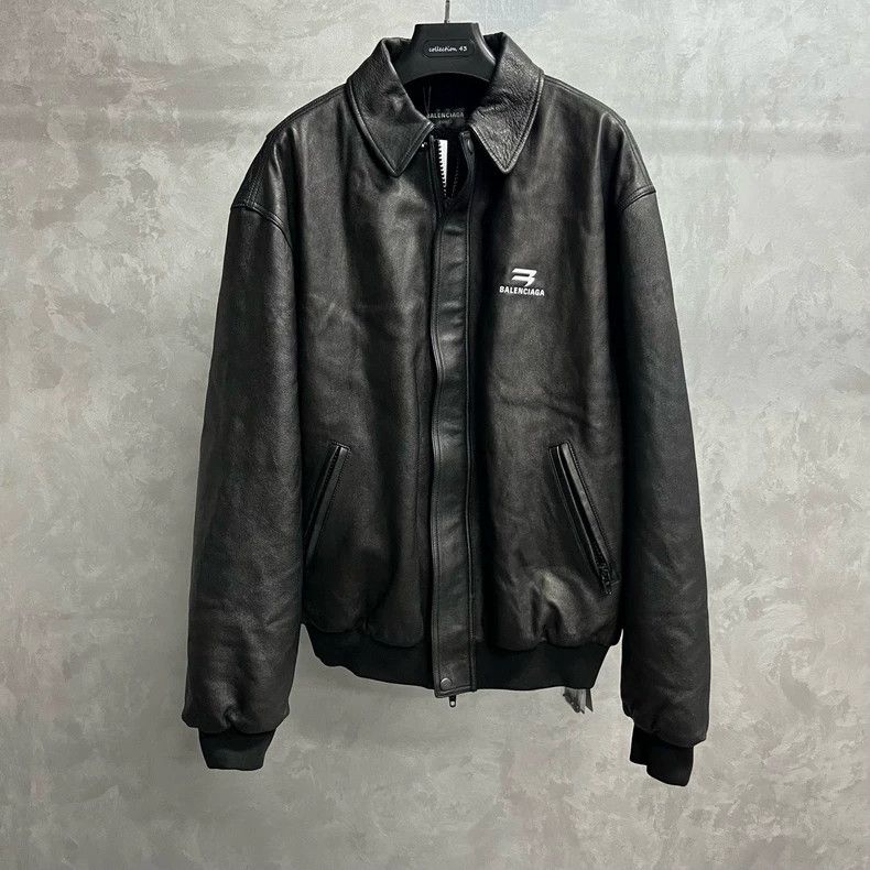Balenciaga Balenciaga Sporty B Solid Logo Embroidered Lapel Lined Gra Size US XS / EU 42 / 0 - 1 Thumbnail
