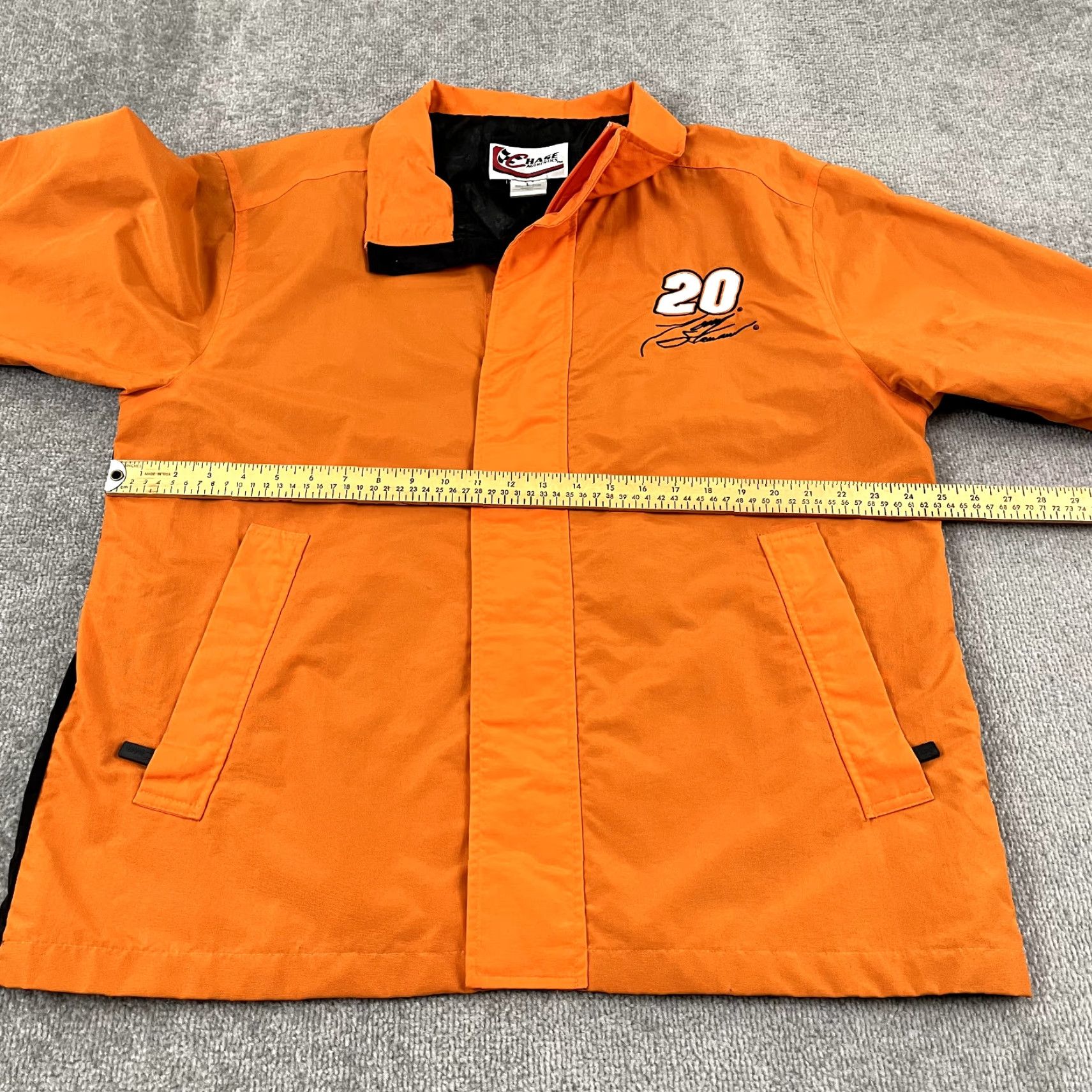 Chase Authentics TONY STEWART Jacket Mens Large Orange Black Nascar Home Depot Windbreaker Retro Size US L / EU 52-54 / 3 - 7 Thumbnail