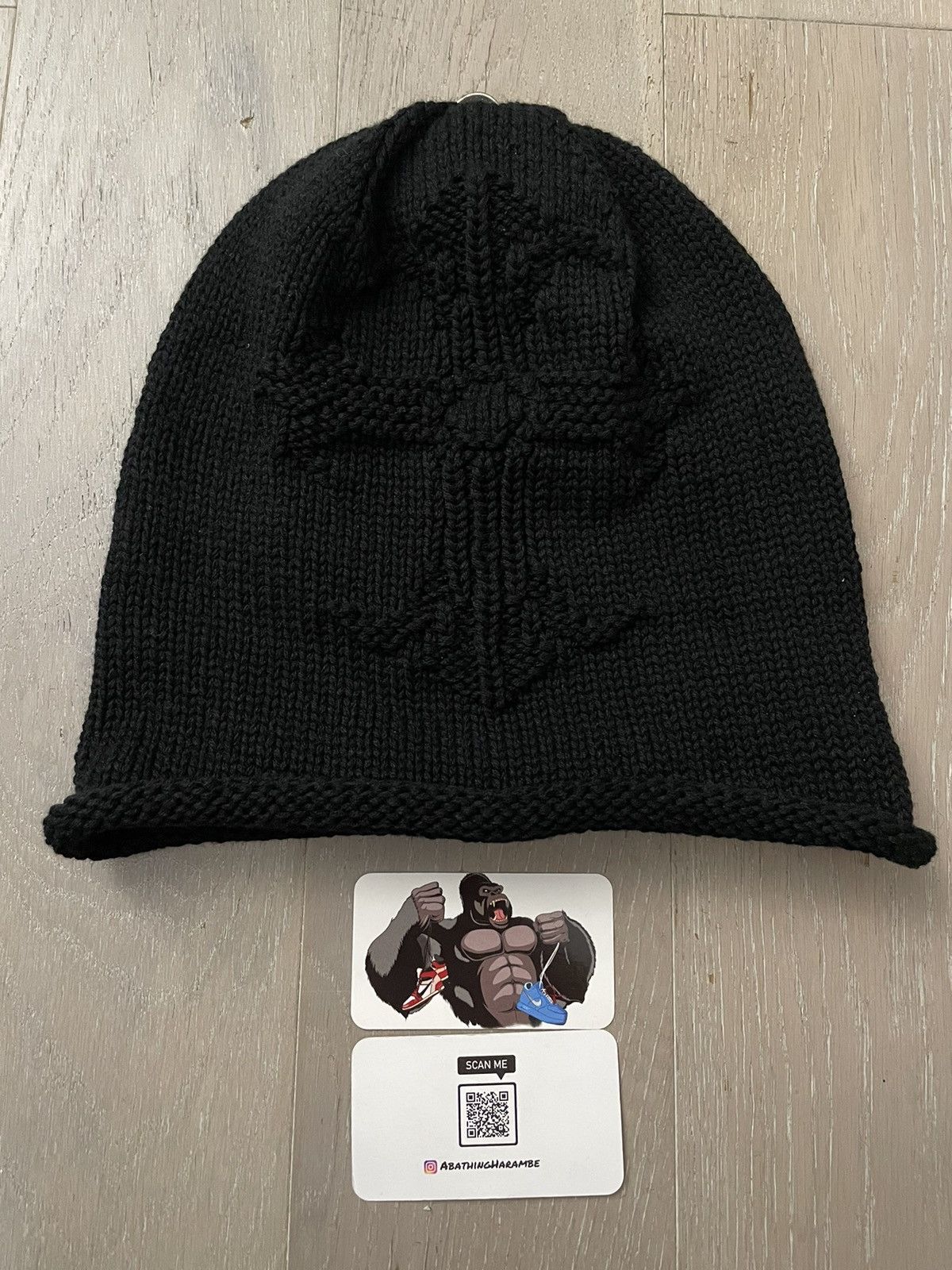 Chrome Hearts Chrome Hearts Cross Knit Stitched Cashmere Beanie Size ONE SIZE - 2 Thumbnail