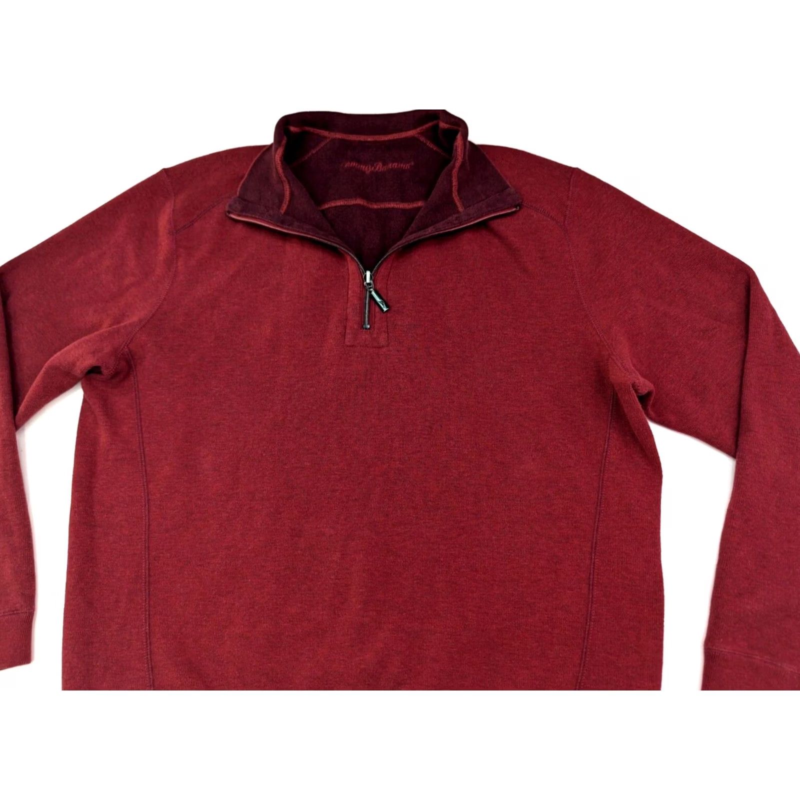 Tommy Bahama Tommy Bahama 1/4 Zip Pullover Reversible Sweater Men 2XL Golf Red Outdoors Shirt Size US XXL / EU 58 / 5 - 2 Thumbnail