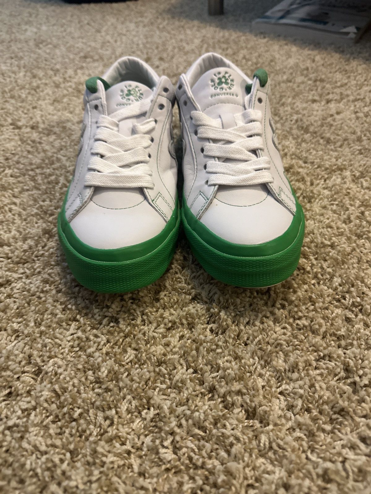Golf Wang Golf le fleur Converse white and green sneaker Size US 9.5 / EU 42-43 - 3 Thumbnail