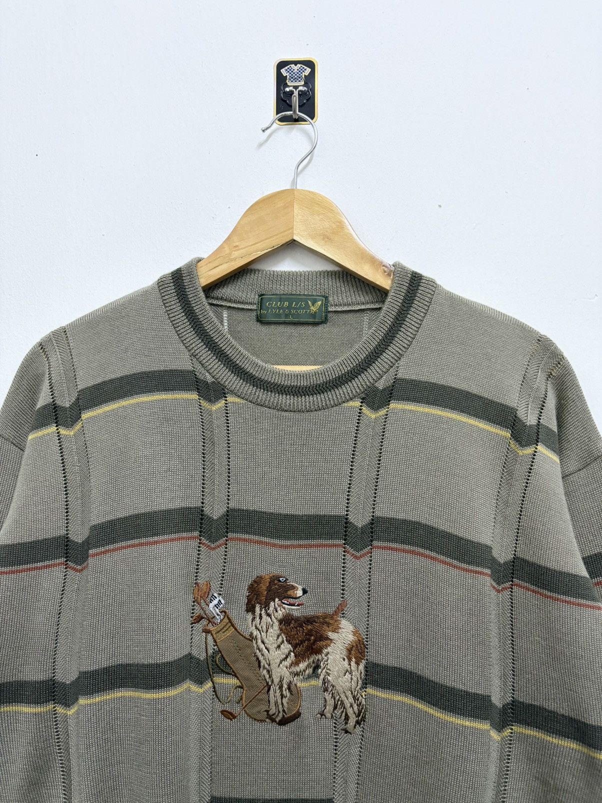 Lyle & Scott Vintage 90's Lyle & Scott Golf Embroidered Knitwear Size US L / EU 52-54 / 3 - 3 Thumbnail