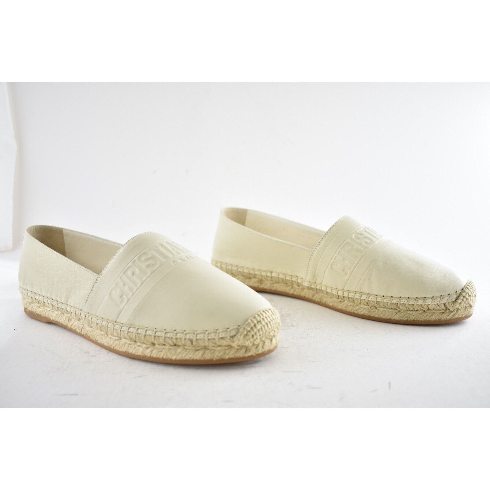 Dior Granville Lambskin Logo Embroidered Espadrille Flat 40.5 Size US 10.5 / IT 40.5 - 4 Thumbnail