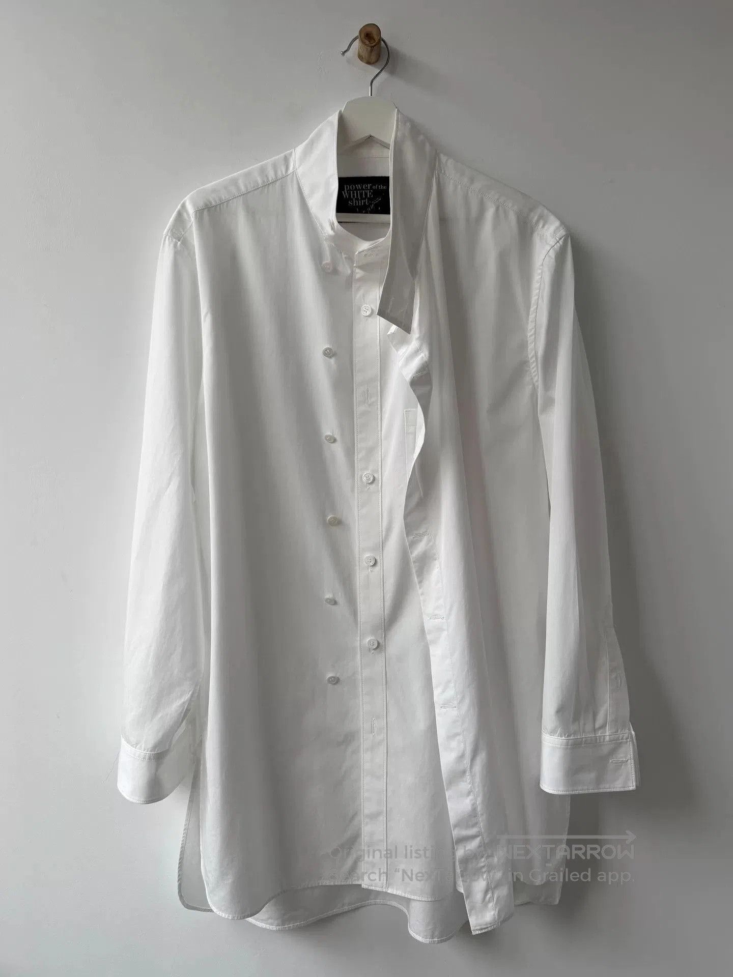 Yohji Yamamoto Yohji Yamamoto White Deconstructed Shirt. Size US M / EU 48-50 / 2 - 3 Thumbnail