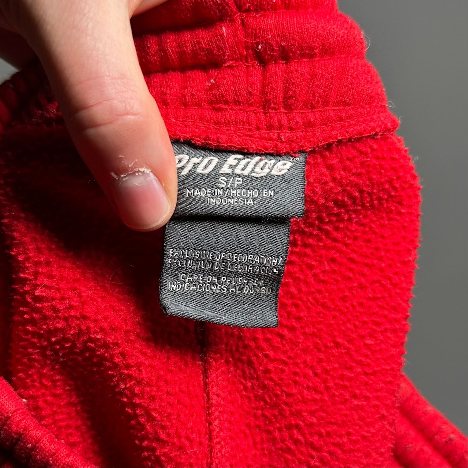 Pro Edge Vintage Y2K Wisconsin Sweatpants Mens S Relaxed Red White Size US 30 / EU 46 - 4 Thumbnail