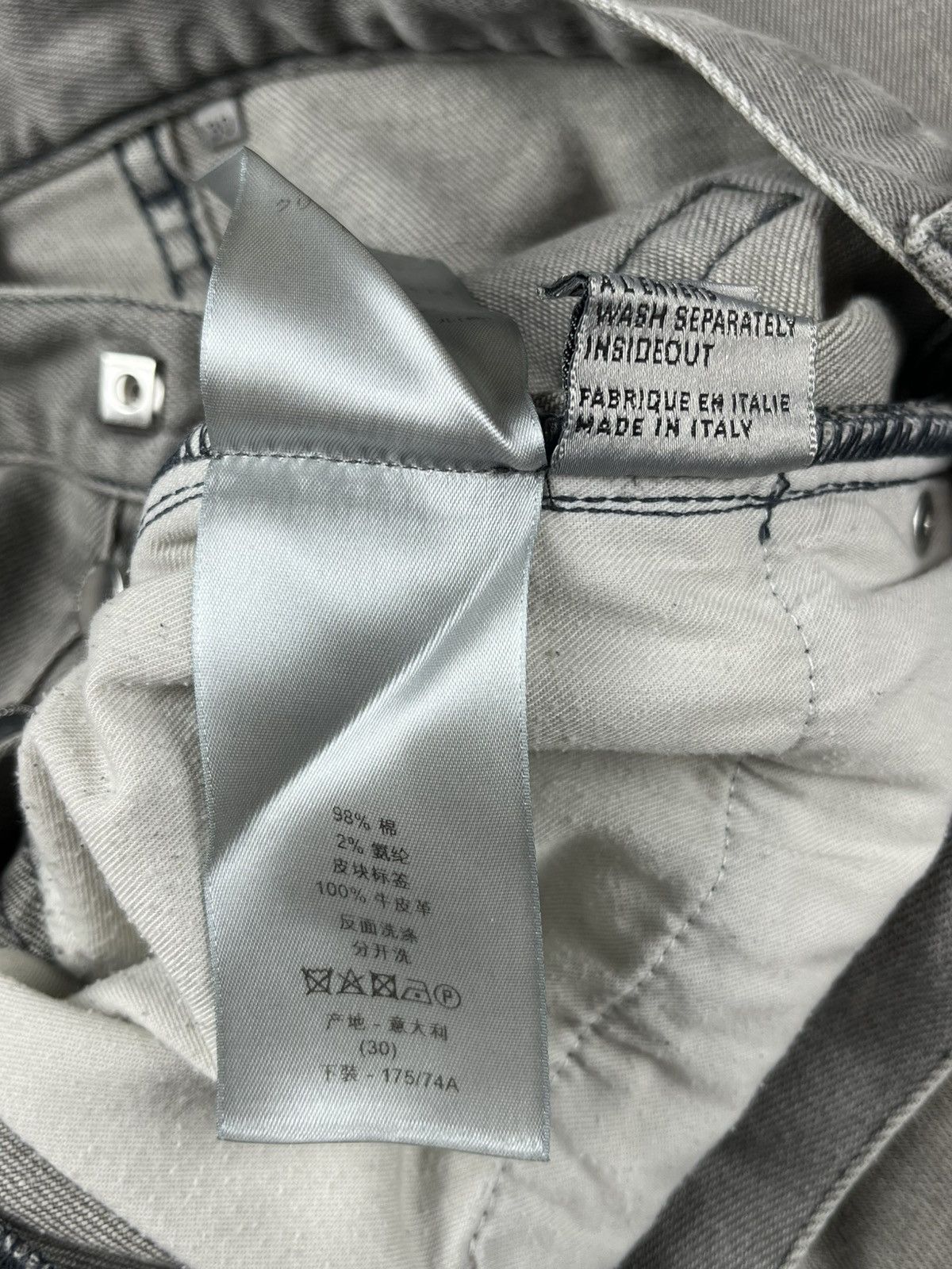 Dior Dior Homme Silver D Ring Faded Gray Denim Jeans Size US 30 / EU 46 - 9 Thumbnail