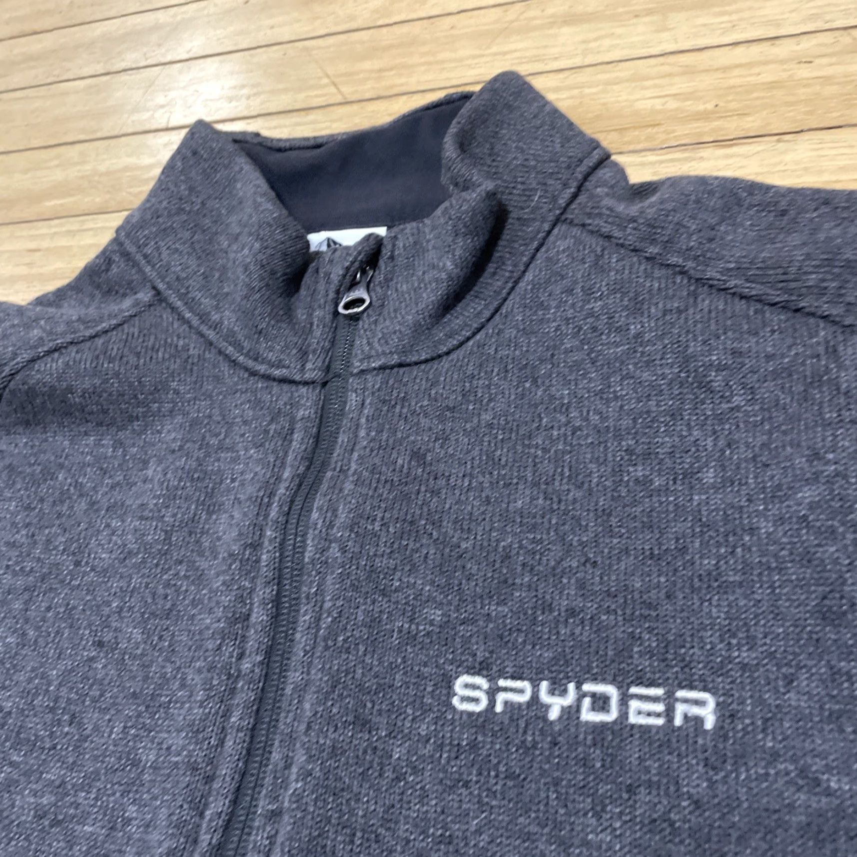Spyder Spyder Full Zip Jacket Men L Gray Black Knit Athletic Layer Warm Size US L / EU 52-54 / 3 - 5 Thumbnail