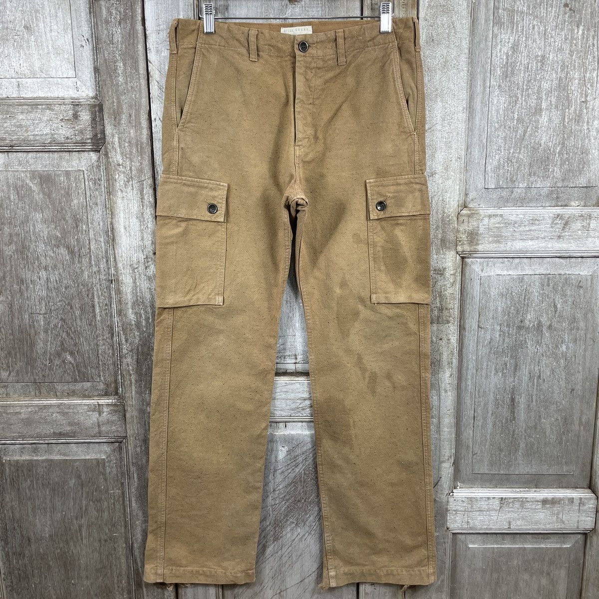 Japanese Brand × Spellbound × Vintage Vintage Spellbound Distressed Brown Cargo Pants Size US 33 - 1 Thumbnail