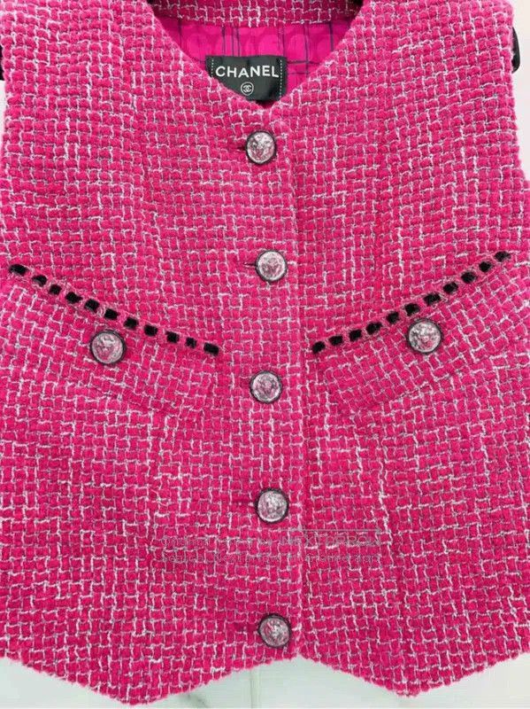 Chanel Chanel Pink Wool Blend Women's Jacket . Size S / US 4 / IT 40 - 4 Thumbnail