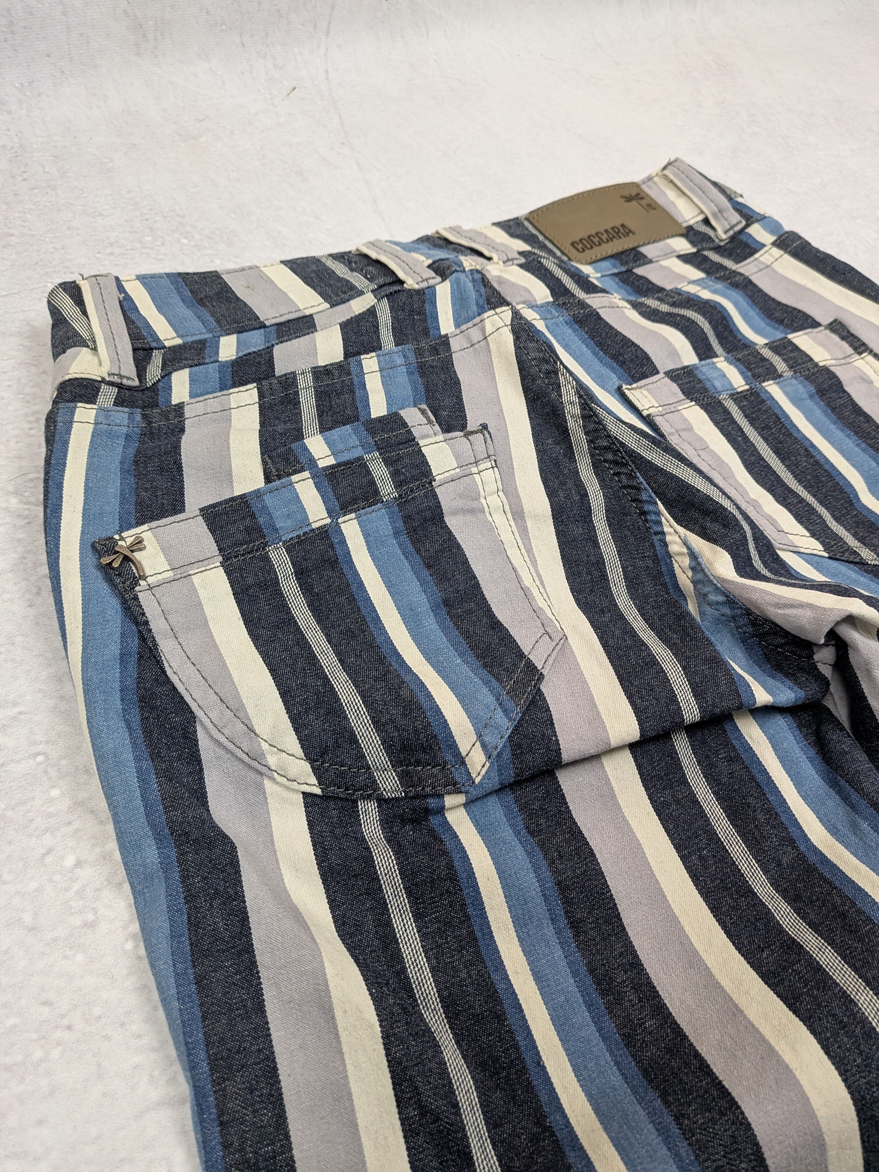 Other COCCARA Women Low Rise Skinny Stripes Jeans Handmade Size 27 Size 27" / US 4 / IT 40 - 4 Thumbnail